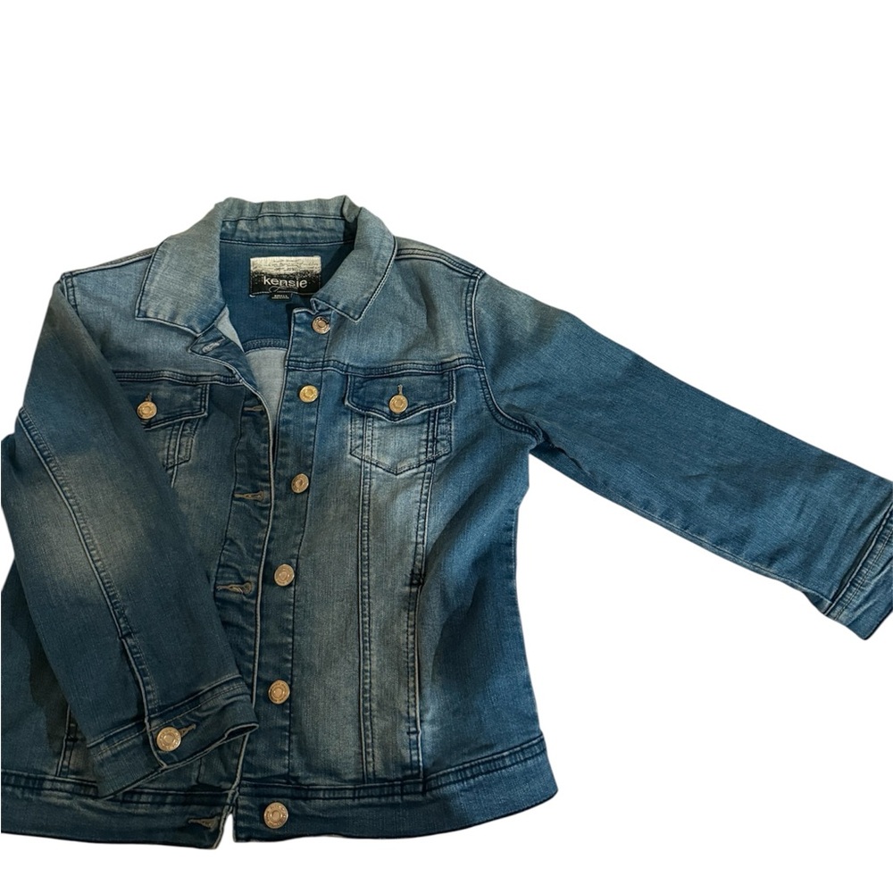 Kensie Blue Denim Jean Jacket Size Small